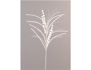 Κλαδί λευκό με glitter H 76cm