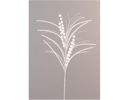 Κλαδί λευκό με glitter H 76cm