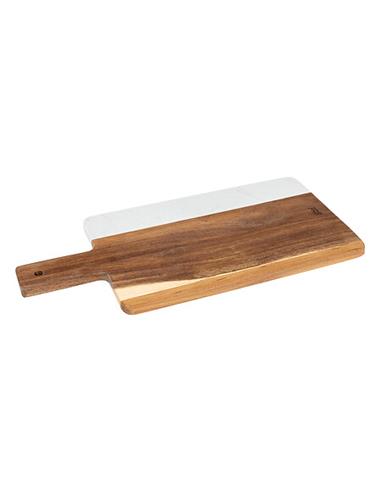 Ξύλο κοπής ακακία/λευκό marble 42x20cm