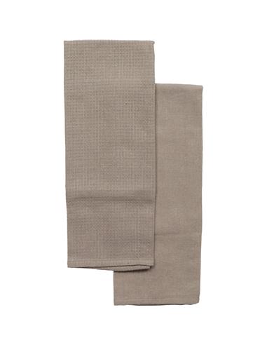 Πετσέτες κουζίνας βαμβ.Taupe set2pcs...