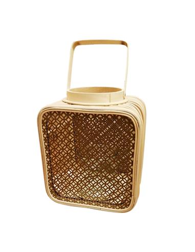 Φανάρι rattan με ψάθα 24X19X28