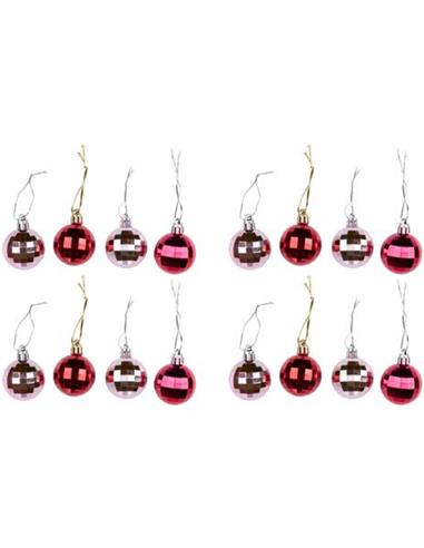 Μπάλες πλαστ.σχ.Discoball ροζ Φ4 Η5cm...