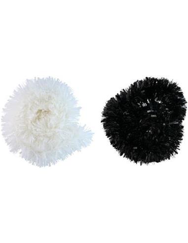 Γιρλάντα tinsel λευκή/μαύρη Φ15H200cm