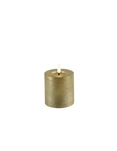 Κερί κορμός LED 7,5Χ8 χρυσό