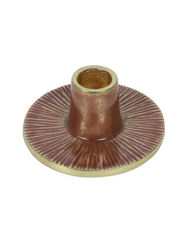Κηροπήγιο μανιτάρι copper/χρυσό Φ9,5Η4cm