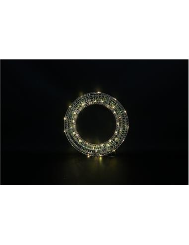 Στεφάνι συρμ. Μπατ.20 LED/2xAA Φ30 ζεστό