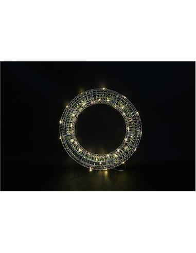 Στεφάνι συρμ. Μπατ.30 LED/3xAA Φ40 ζεστό