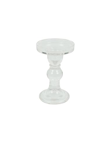 Κηροπήγιο γυαλ.διάφανο Φ8,5Η14cm