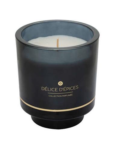 Ποτήρι γυάλ.μπλε με κερί 225gr/Φ9Η10cm