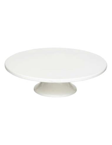 Τουρτιέρα "NORA"STONEWARE λευκή Φ28 Η9cm