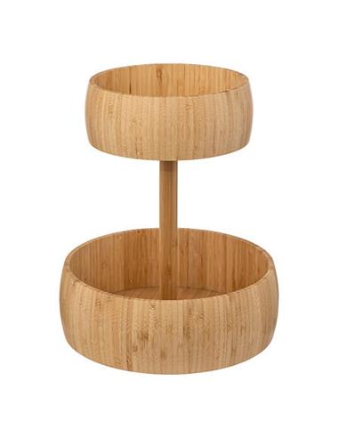 Φρουτιέρα bamboo διπλή Φ30Η35,5cm