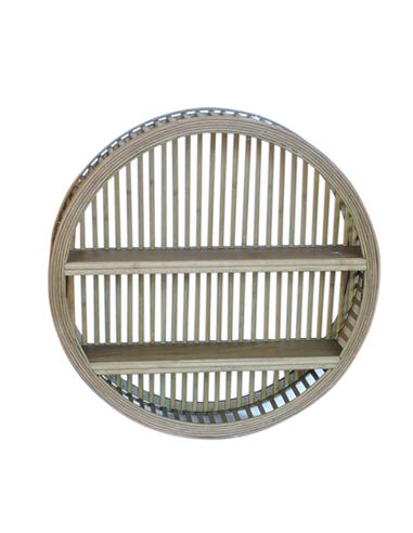 Ραφιέρα bamboo καφέ χρ. Στρογγ Φ51Χ12,5