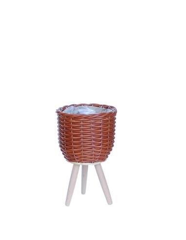 Κασπώ rattan καφέ σε τρίποδο 20Χ18/34