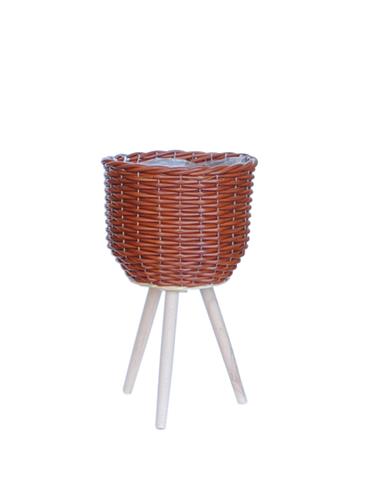 Κασπώ rattan καφέ σε τρίποδο 25Χ22/44