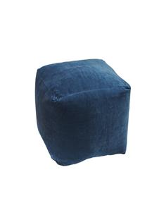 Πουφ βελούδινο μπλε 45Χ45Χ45cm