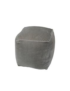 Πουφ βελούδινο γκρι 45Χ45Χ45cm