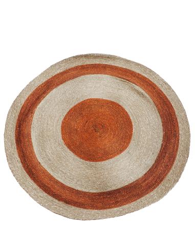 Χαλί γιούτας χειροπ.terracotta Φ120cm