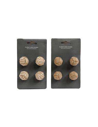 Πόμολα "ROPE DESIGN" σετ4τμχ 4X4X2CM