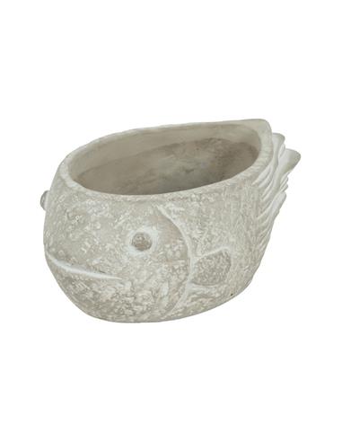 Κασπώ ψάρι  γκρι κεραμικό 27x14x10cm