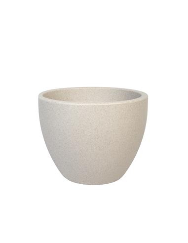 Γλάστρα πλαστ.BOWL LEATHER stone Φ50X37