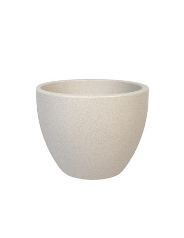 Γλάστρα πλαστ.BOWL LEATHER stone Φ60X43