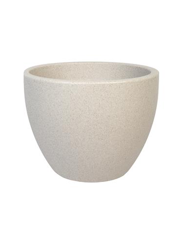 Γλάστρα πλαστ.BOWL LEATHER stone Φ100X75