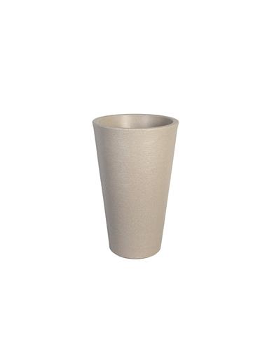 Γλάστρα πλαστ.ROUND WAVY stone κωνική...