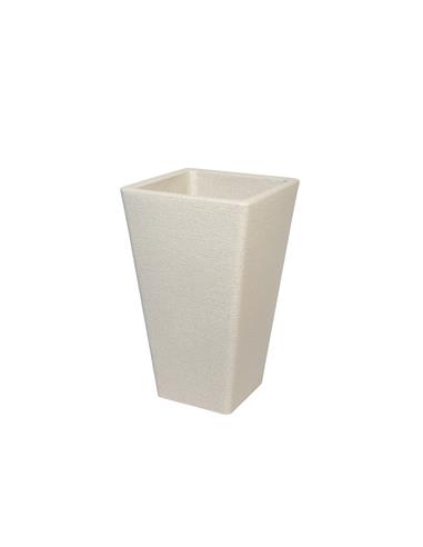 Γλάστρα πλαστ.SQUARE WAVY stone...