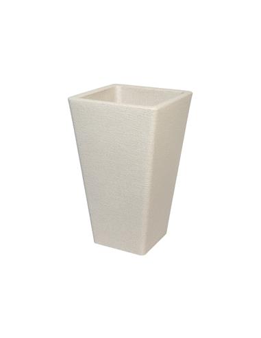 Γλάστρα πλαστ.SQUARE WAVY stone...