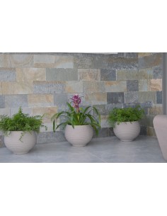 Γλάστρα NAGA ριγέ stone Φ45Χ35 2