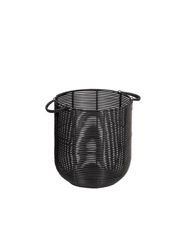 Καλάθι  εξ.χώρου ανακ.rattan μαύρο 30Χ31