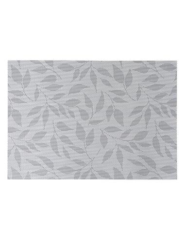 Σουπλά PVC γκρι με φύλλα 50x35cm