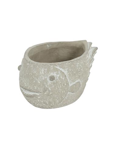 Κασπώ ψάρι  γκρι κεραμικό 31x17x13cm