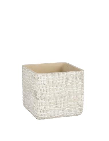 Κασπώ κεραμικό γκρι 14x14H12,5cm