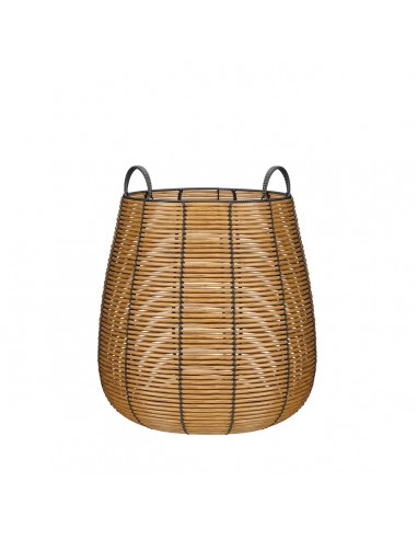 Καλάθι τεχνητό rattan Φ33Η35cm