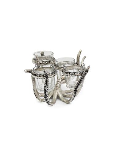 Κηροπήγιο "OCTOPUS" aluminium/4γυαλιά...