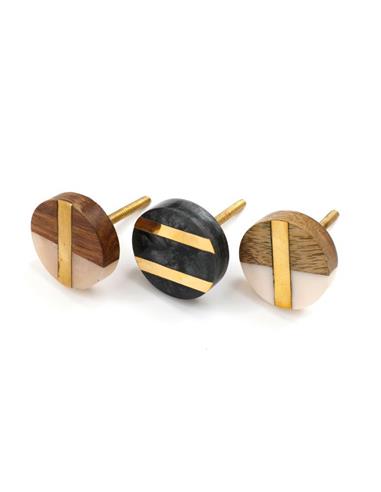 Πόμολα marble/gold 3σχέδια σ/4