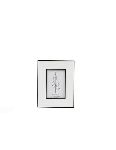 Κορνίζα λευκή/μαύρο περίγραμμα 10x15cm