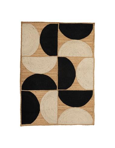 Χαλί  γιούτας ημικύκλια σχέδια 120x170cm