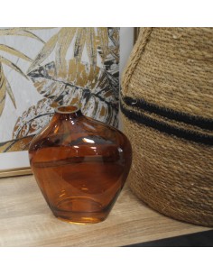 Βάζο γυάλινο μελί 15Χ8,5Η17cm 2