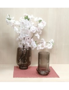 Βάζο γυαλ. γκρι Φ15Η23cm 2