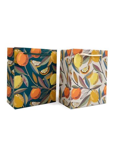 Τσάντα χαρτ.δώρου "CITRUS ZEST" 26x33 cm