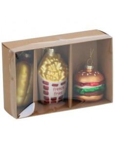 Στολίδια γυάλινα fast food... 2
