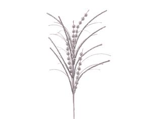 Κλαδί ασημί με glitter H 76cm