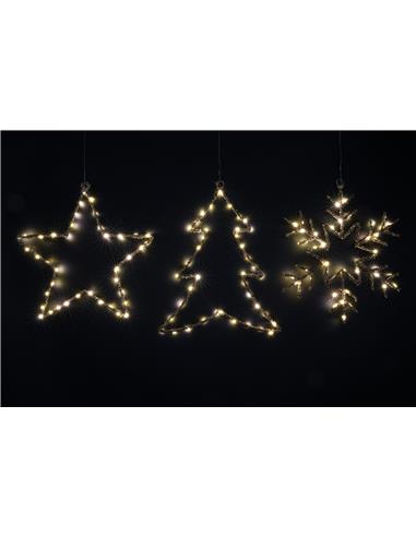 Αστέρι/δένδρο/νιφάδα με 40LED μπατ....