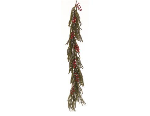 Γιρλάντα πράσινη με berries H150cm