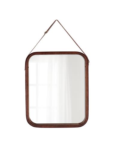 Καθρέπτης τοίχου bamboo καφέ 42x34cm
