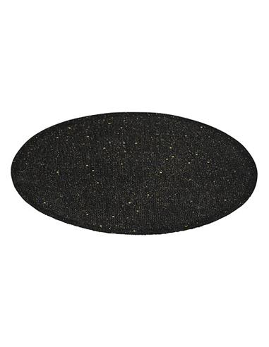 Σουπλά γιούτας μαύρο/χρυσό glitter Φ38cm