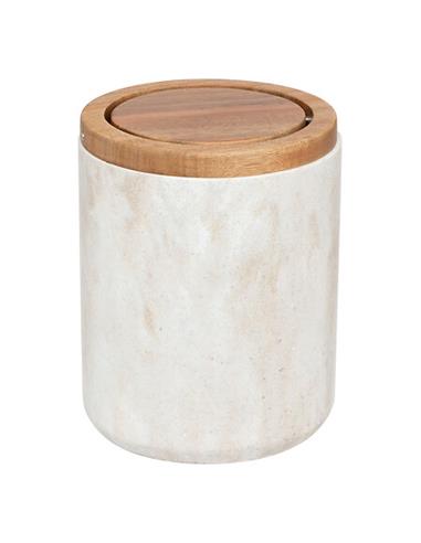 Κάδος μάρμαρο λευκό 1,5L/Φ11,9 H15,8 cm