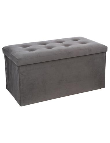 Σκαμπώ μπαούλο γκρι 76 x 38 cm